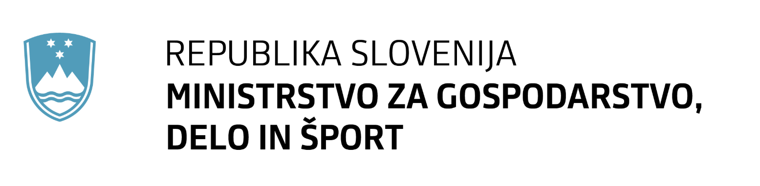 Logotip Ministrstva za gospodarstvo, delo in šport